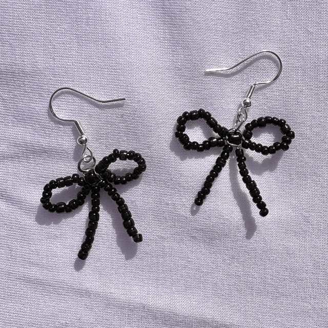 Midnight Bow Earrings